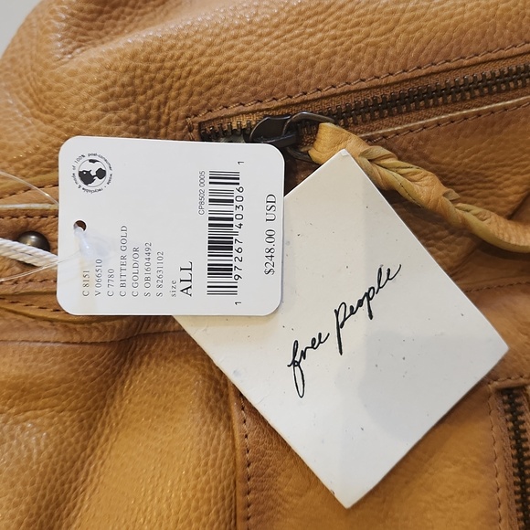 Free People We The Free Emerson Tote Bag New With Tags Butter Gold - Picture 4 of 6